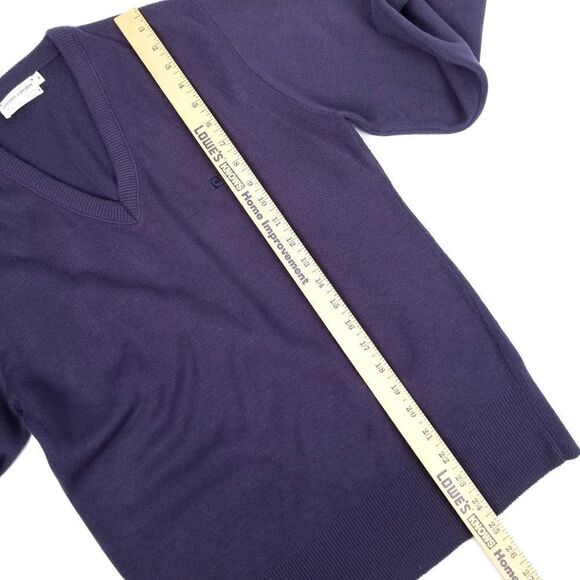 VINTAGE Pierre Cardin Luxe Orlon Purple V-Neck Sweater Old Money Quiet Luxury - Picture 8 of 9